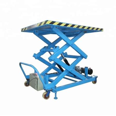 China Outdoor Scissor Lift Table Power 3kw Hydraulic Lift Trolley Cargo Lift Platform for sale