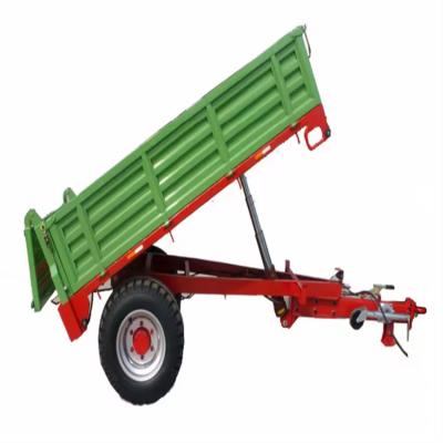 China High Quality Farm Tractor Trailer Two Wheeled Three Point Trailer Agricultural Tractor Hydraulic Tipping Trailer à venda