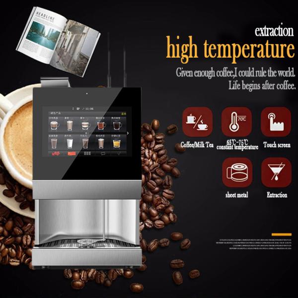 Quality 220VAC Tabletop Bean To Cup Coffee Vending Machine With 3 Instant Canisters for sale