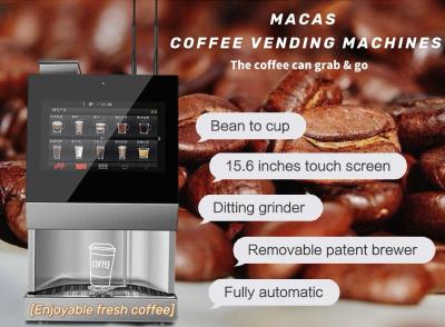 China Restaurant Smart Bean To Cup Coffee Vending Machine With Programmable Setting for sale