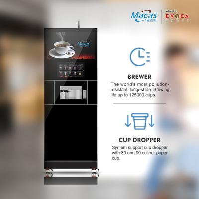 China 220VAC Floor Standing Coffee Machine Sheet Metal Self Serve Coffee Machine Commercial 220VAC for sale