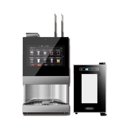 China 15.6 polegadas de tela sensível ao toque Máquina automática de venda de leite fresco máquina de café à venda