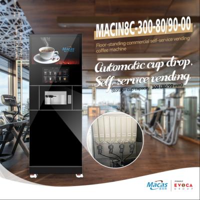 China EVOACAS OEM ODM Máquina de café de pie en el piso Máquina de venta de café pequeña en venta