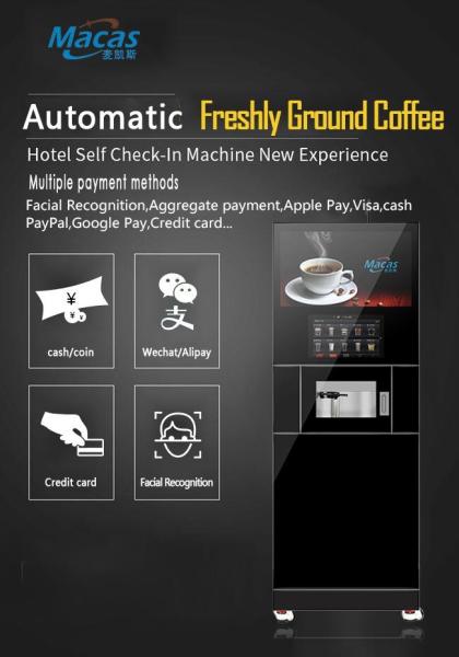 Quality MACAS Floor Standing Coffee Machine Espresso Coffee Vending Machine 180Kg for sale