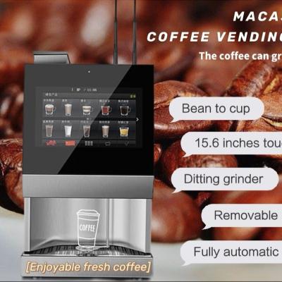 China Scan QR Code Commercial Coffee Vending Machine Touch Screen Automatic Espresso Machine for sale