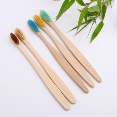 China Length 18.8cm Non Plastic Bamboo Toothbrush Eco Friendly Compostable for sale