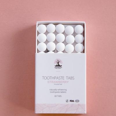 China Eco-friendly Pack Strawberry Flavor Nano-Hydroxyapatite Toothpaste Tablets for sale