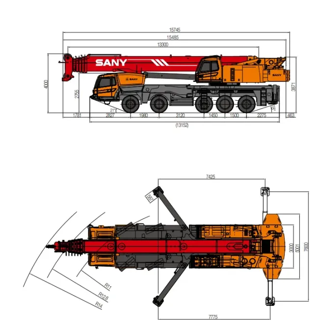 Stc1300c 130t 130 Tons Truck Mobile Crane