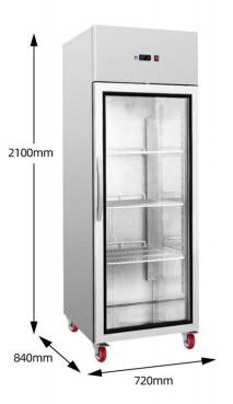 China Sotana GN refrigerator glasses door stainless steel SUS201 air-cooled freezer 600L cooper for sale