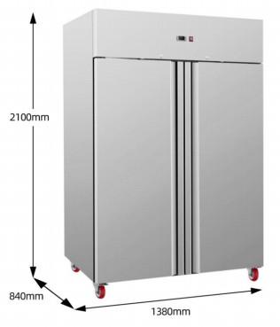 China Sotana GN refrigerator air-cooled stainless steel SUS201 copper two doors 1280L frozen freezer for sale