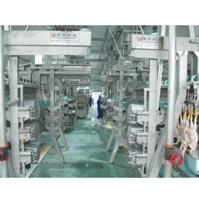 China Equipamento de descascagem de penas de frango semiautomático Matadouro Máquina de descascagem de aves de capoeira à venda