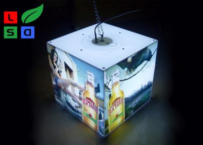 China 40 Watt 3030SMD LED Shop Display Cube Lightbox With Ceiling Hanging Kits for sale