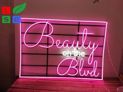 China Señales de neón de acrílico decorativas del rosa LED de la pared de la moda, letras de neón de encargo en venta