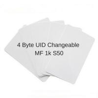China Tarjeta mágica china de 7 bytes del bloque de MF1k S50 MF4K S70 0 de la tarjeta reescribible cambiable programable del UID RFID en venta