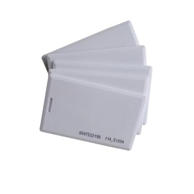 China Cartão sem contato branco ESCONDIDO da identificação 125khz Rfid da parte superior T5577 Smart Card para o sistema de controlo à venda
