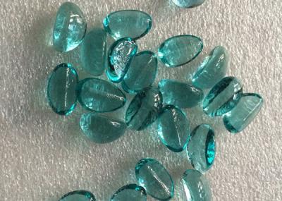 China CASHEW GLASS BEAD -aqua blue for sale