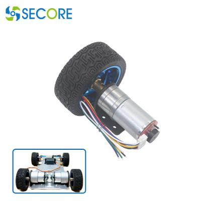 China 12V Toy Wheel Chassis Planetary Gear Motor 100prm With Tyre Coupling Kit for sale