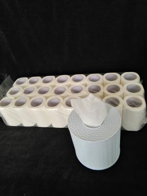 中国 White Virgin Wood Pulp Embossed Pattern Sanitary Toilet Tissue Paper 販売のため