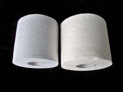 China 1ply / 2 ply / 3ply white Tissue Paper Roll of Recycle Wood Pulp for sale