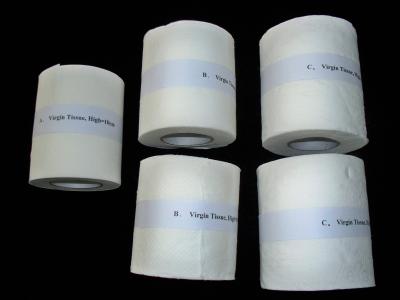 China Hotel / Restaurant Bath triple ply toilet paper Standard Roll with Core14gsm for sale
