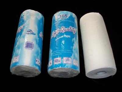 China Virgin wood pulp Kitchen Paper Towel 28cm x 11.5 cm x 2 Ply x165Sheets / Roll for sale