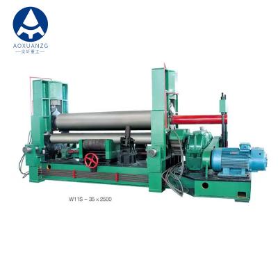 China Universal Upper Three Roller Plate Rolling Machine With PLC Preheating for sale
