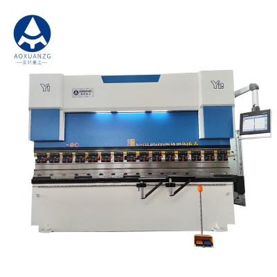 China High Pressure Hydraulic CNC Press Brake DA58T Bending Machine With Y1  Y2 X R Crowing Axis for sale