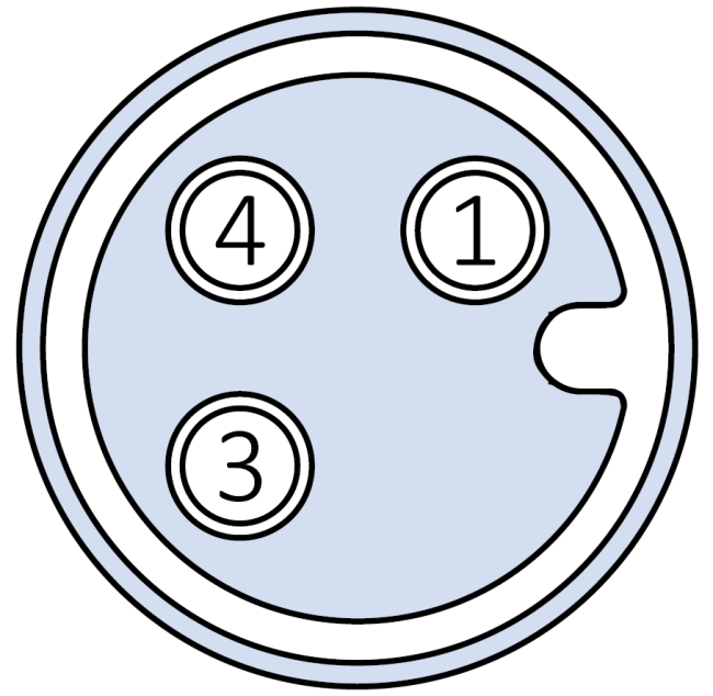 M12 connector pin assignment diagram