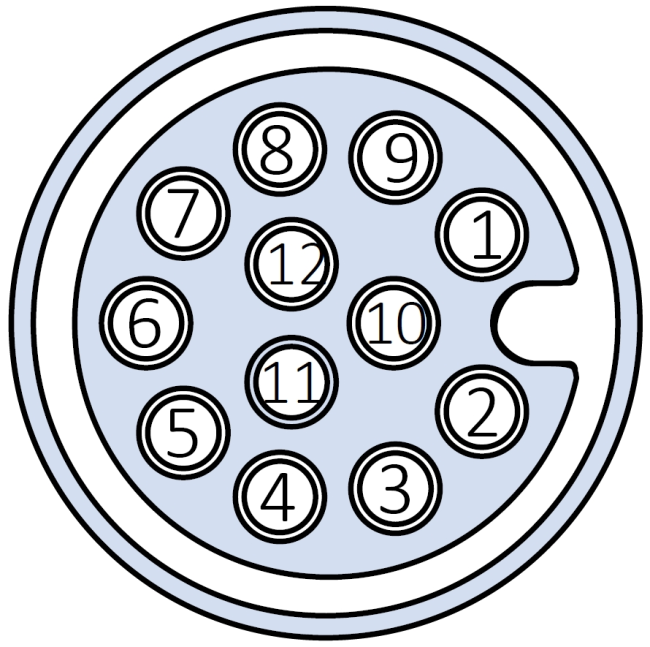 M12 Connector Pin Assignment Diagram