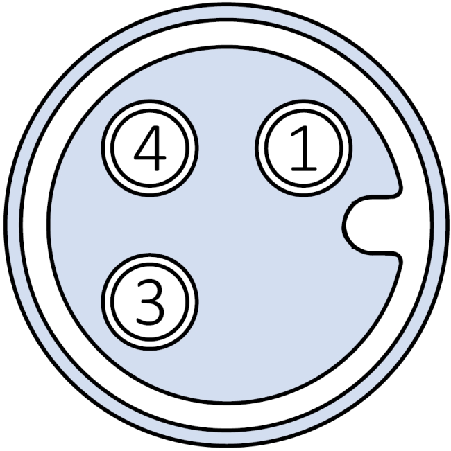 M12 connector pin assignment diagram