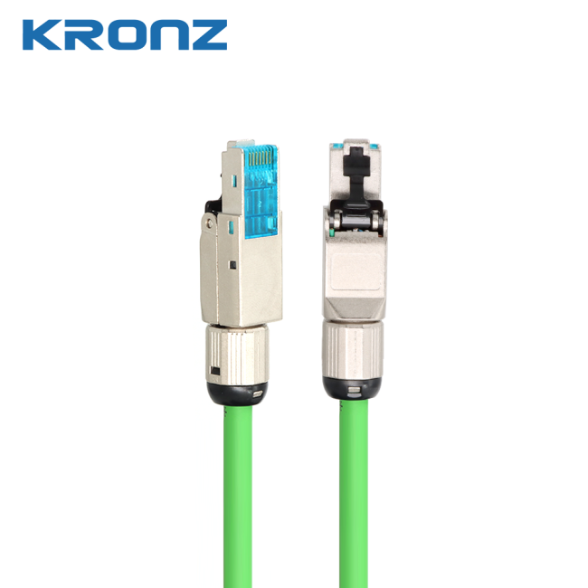 RJ45 Connector close-up of contact points