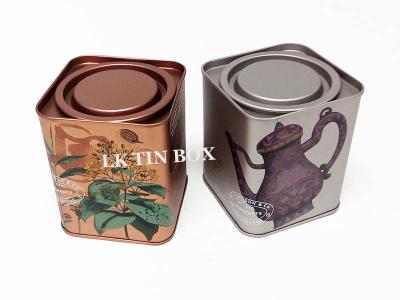 China Personalised Langdon Tea Square Tin Box For Herbal Tea Metal Storage Damp Resistant for sale