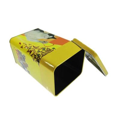 Chine L'étain de cru enferme dans une boîte la boîte en fer blanc ronde de bidon de boîte de bidon de boîtes de bidon de boîte décorative rectangulaire à pain à vendre