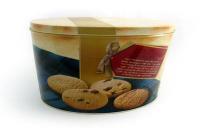China Cajas redondas de la lata de la categoría alimenticia para las galletas para el empaquetado de la comida y del regalo en venta