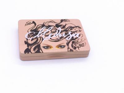 China Rectangle Naked Palette  Naked 3 Eyeshadow Tin Gift Box With Embossing for sale