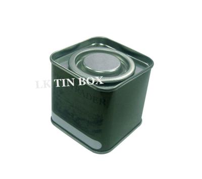 China 55mm Metal Square Tin Box  Spice / Tea Canister Storage FDA SGS LFGB for sale