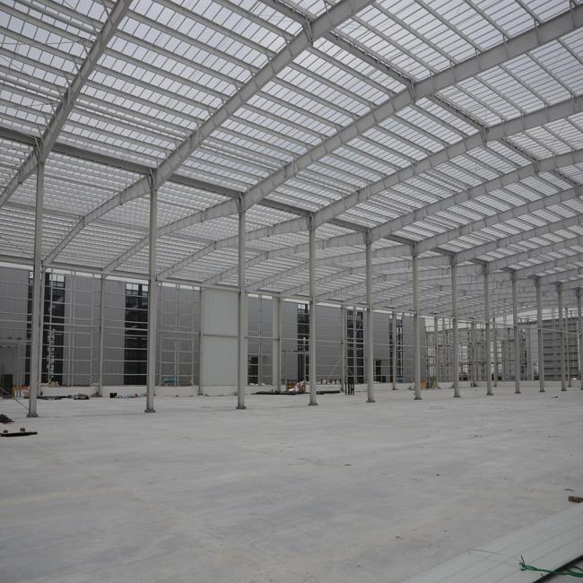 Steel structure warehouse building exterior view