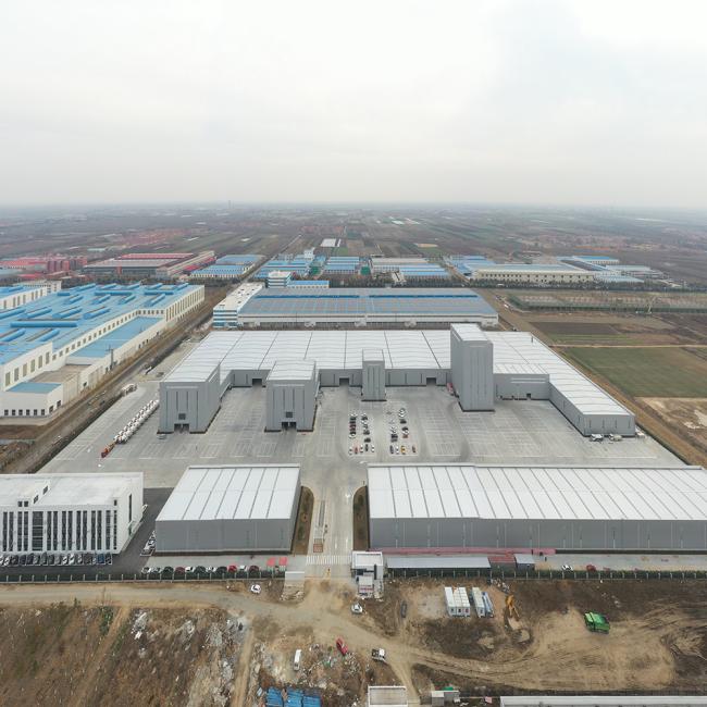 Steel factory construction site