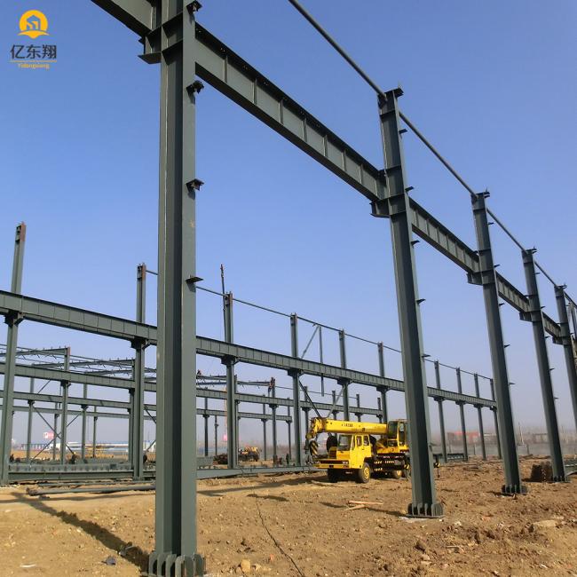 Completed steel structure shed installation