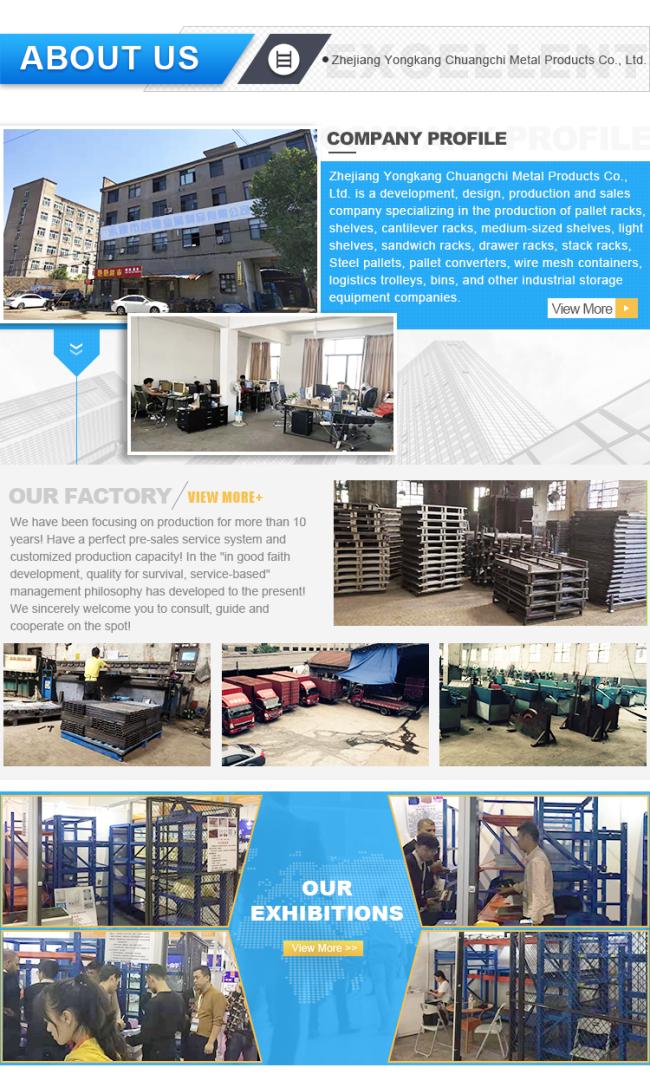 High Quality Industrial Foldable Wire Metal Pallet Cage Folding Stackable Storage Container