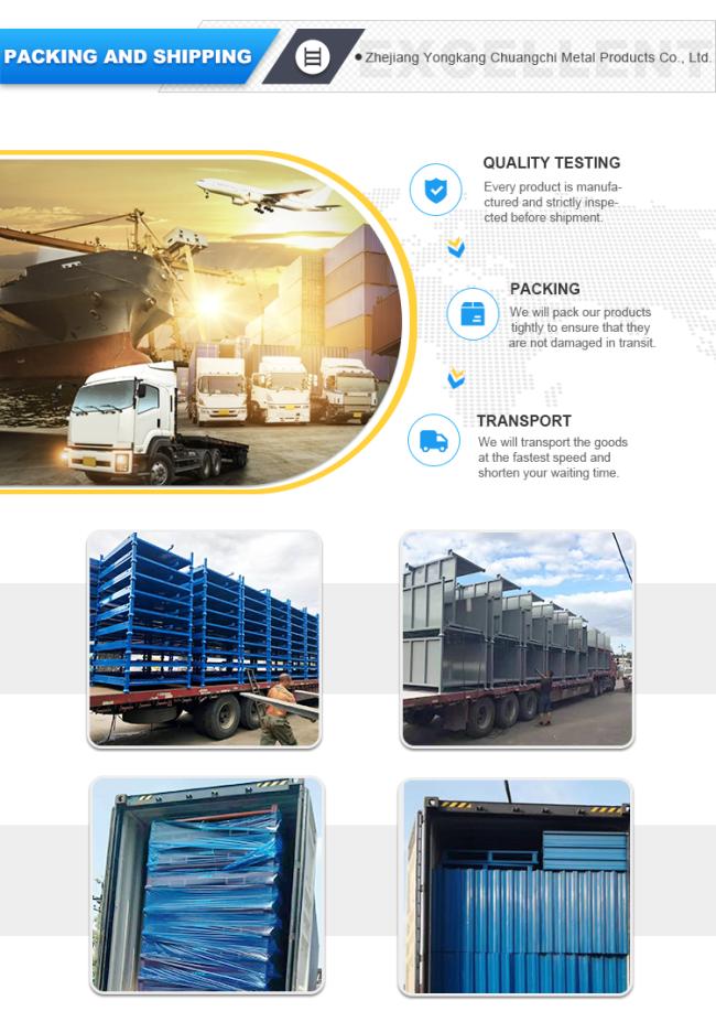 High Quality Industrial Foldable Wire Metal Pallet Cage Folding Stackable Storage Container