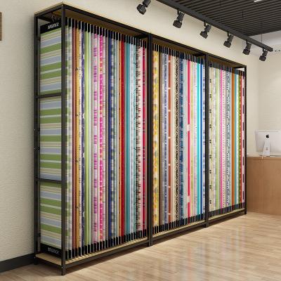 China Prateleiras de tecido têxtil doméstico de exportação de comércio exterior rack de exibição de cortina à venda