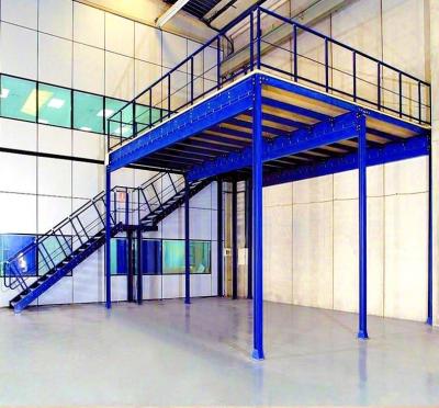 China Metal Prefabricated Steel Mezzanine Racks With Supported Beam And Column for sale