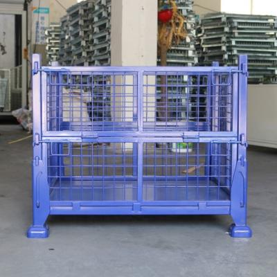 China Industrial Stackable Pallet Cages Forklift Pallet Storage Portable Stacking Racks for sale