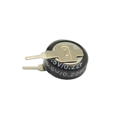 China Double Layer Coin Super Capacitor 0.22F 5.5V For Energy Storage Backup Power for sale