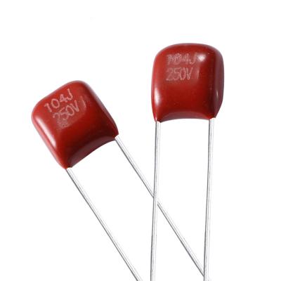 China CL21X Mini Metallized Polyester Capacitor 104J 250V Pitch 5mm For LED Driver for sale