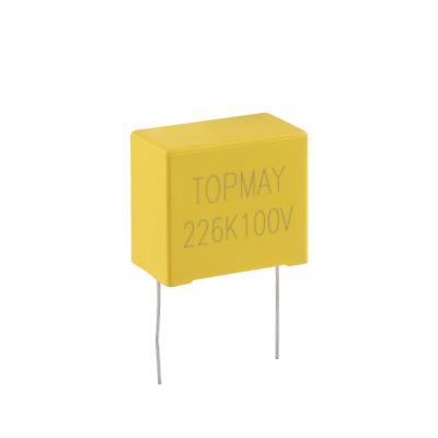 China Anti Interference Metallised Polyester Capacitor Box Type 22uF 100V LS27.5mm for sale