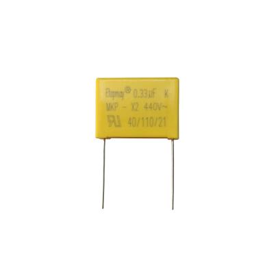 China 0.33uF Polypropylene Film Capacitor 440VAC P15mm MKP X2 Capacitor X1Y2 Safety for sale