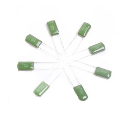 China CL11 Polyester Inductive Foil Film Capacitor Green Mylar Capacitor 392J1200V for sale