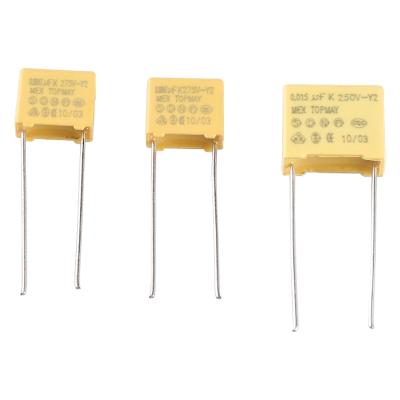 China Safety Y2 EMI Suppression Capacitor Metallized 0.0047uF 300VAC for sale